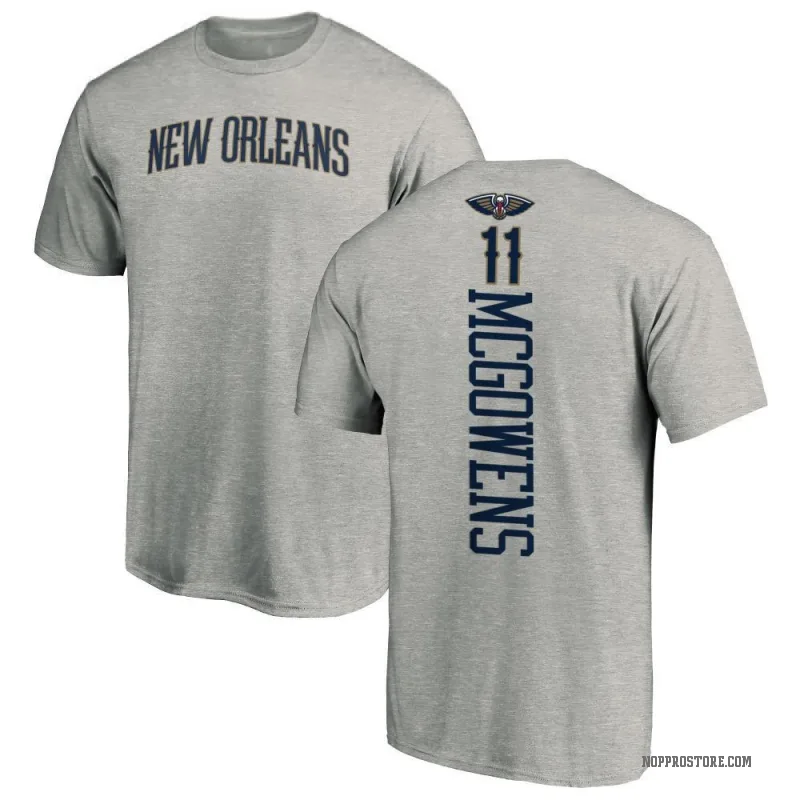 Bryce McGowens Men's New Orleans Pelicans Ash Backer T-Shirt