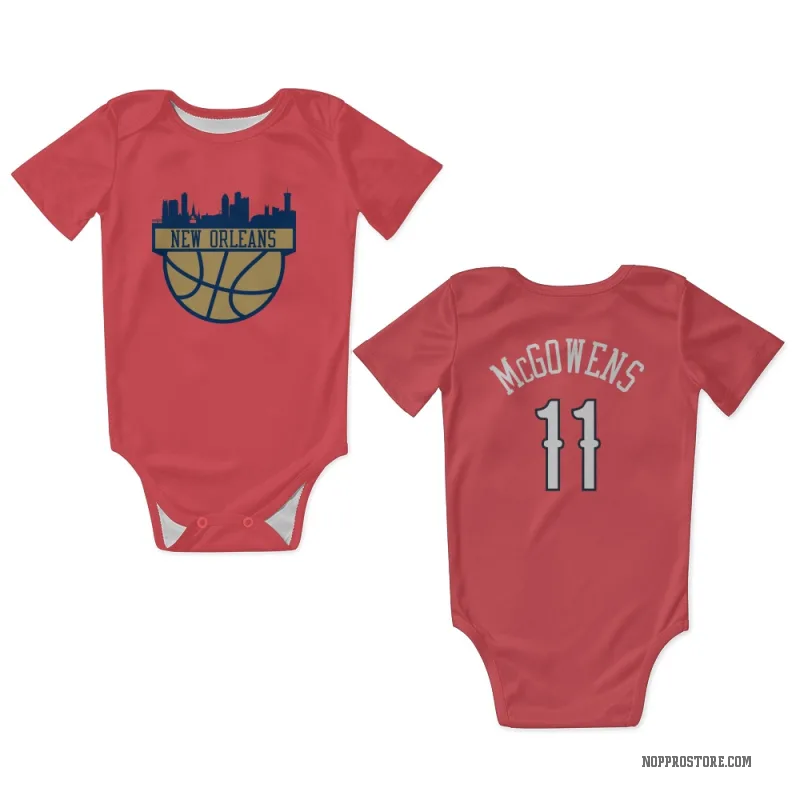 Bryce McGowens  Red New Orleans Pelicans  Newborn & Infant Bodysuit