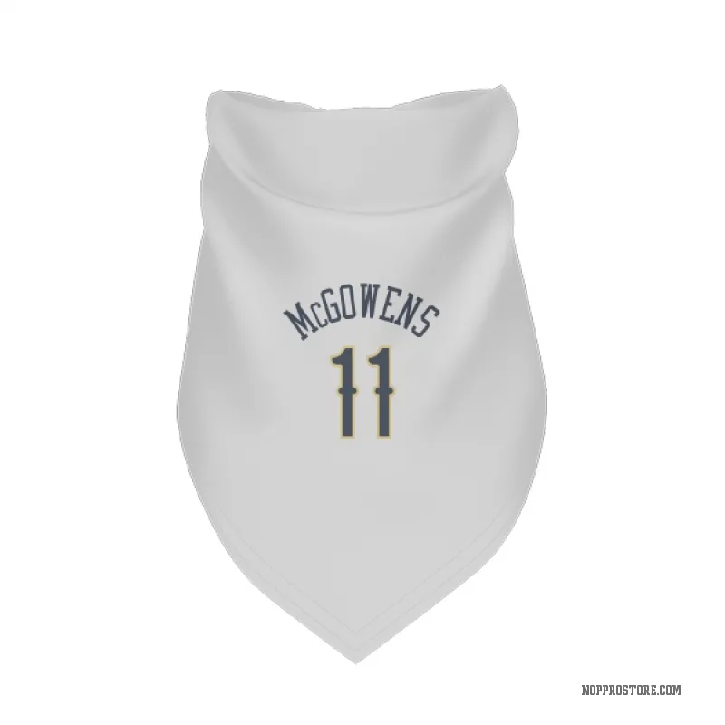 Bryce McGowens  White New Orleans Pelicans  Cat & Dog Pet Bandana