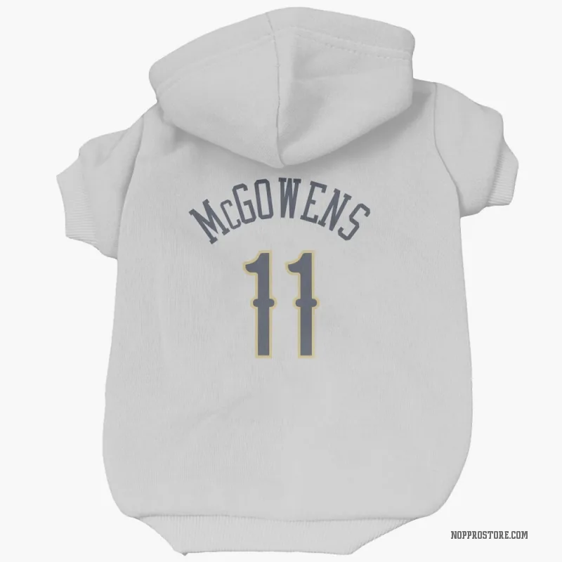Bryce McGowens  White New Orleans Pelicans  Cat & Dog Pet Hoodie