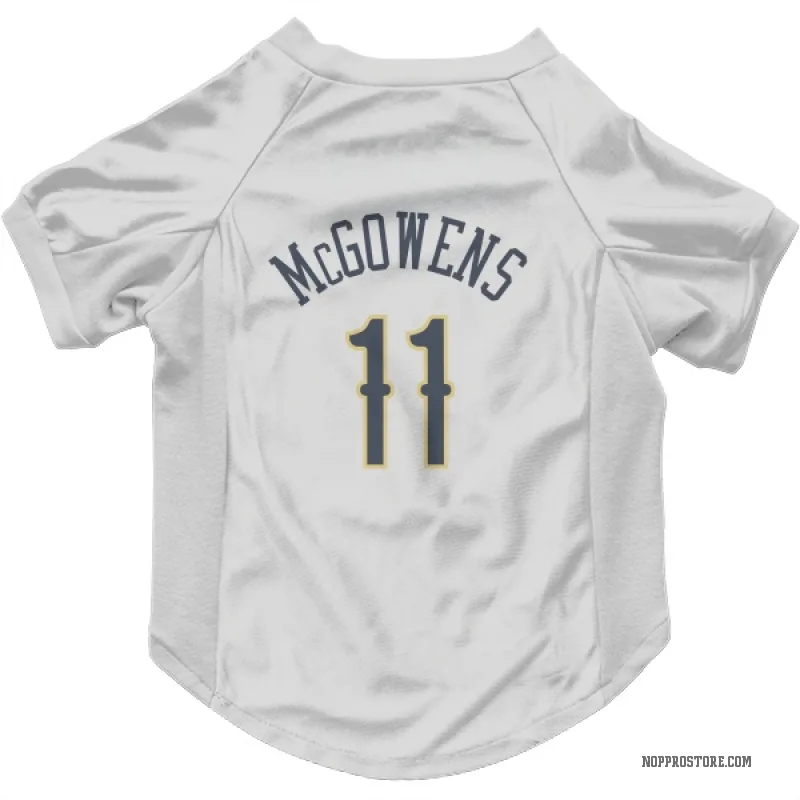 Bryce McGowens  White New Orleans Pelicans  Cat & Dog Pet Jersey