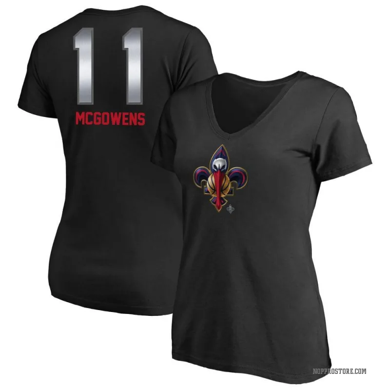Bryce McGowens Women's Black New Orleans Pelicans Midnight Mascot T-Shirt