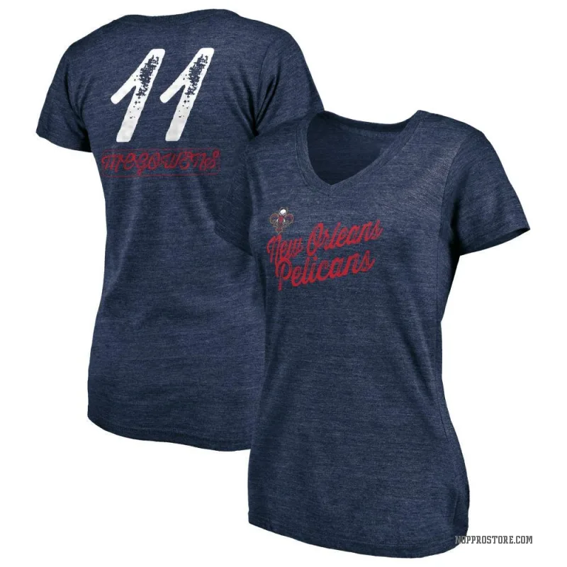 Bryce McGowens Women's Navy New Orleans Pelicans Sideline V-Neck T-Shirt