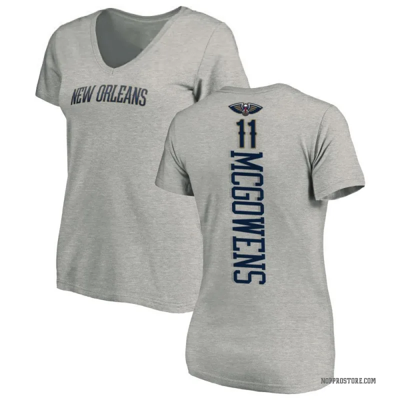 Bryce McGowens Women's New Orleans Pelicans Ash Backer T-Shirt