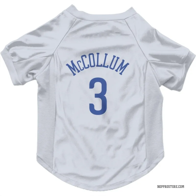 CJ McCollum Blue New Orleans Pelicans White Cat & Dog Pet Jersey