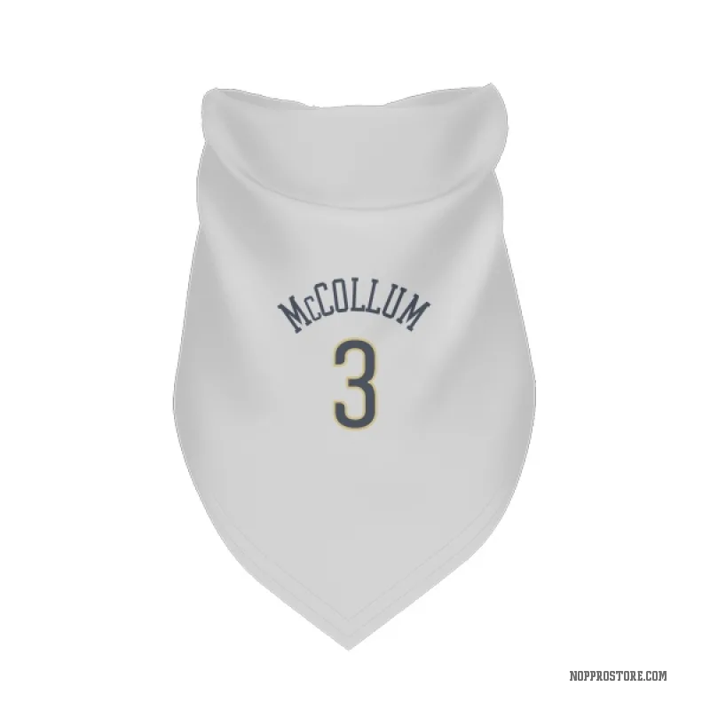 CJ McCollum White New Orleans Pelicans Cat & Dog Pet Bandana