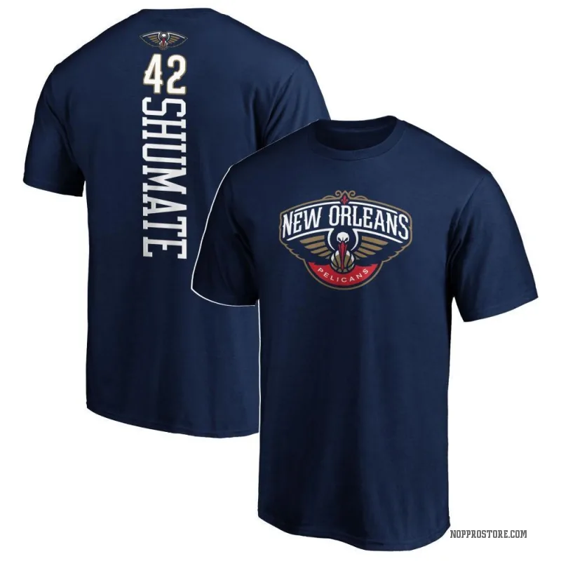 Christian Shumate Men's Navy New Orleans Pelicans Backer T-Shirt