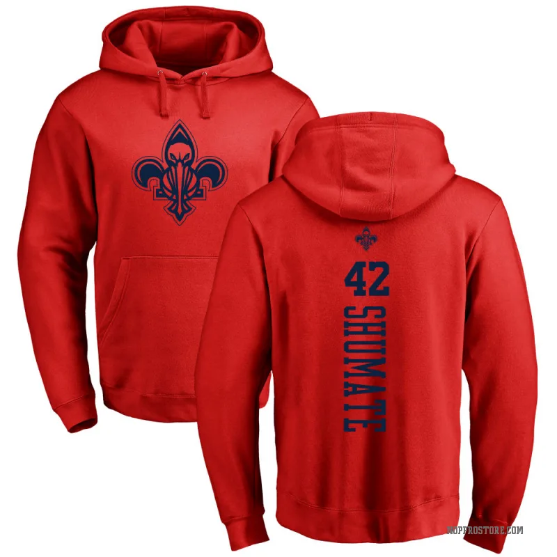 Christian Shumate Men's Red New Orleans Pelicans Branded One Color Backer Pullover Hoodie
