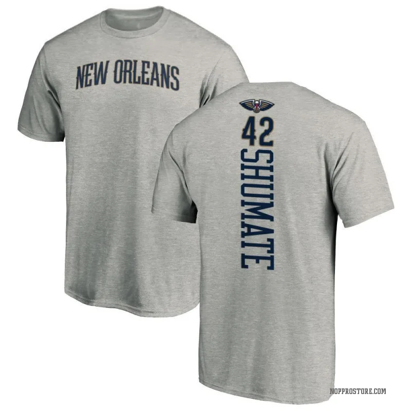 Christian Shumate Youth New Orleans Pelicans Ash Backer T-Shirt