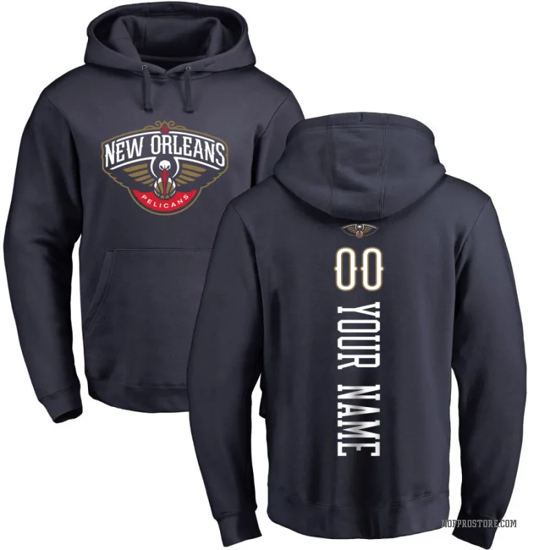 Custom Men's Navy New Orleans Pelicans Branded Backer Pullover Hoodie