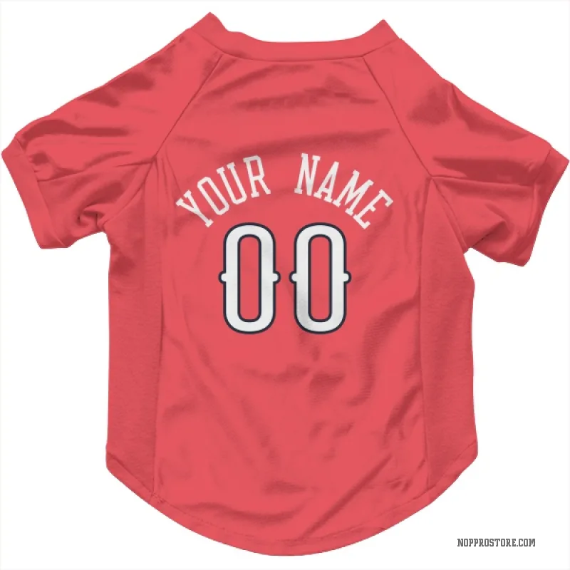 Custom  Red New Orleans Pelicans   Cat & Dog Pet Jersey