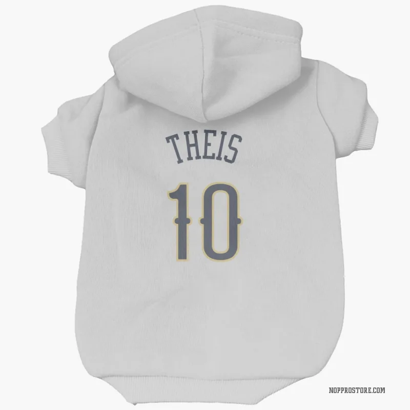 Daniel Theis  White New Orleans Pelicans  Cat & Dog Pet Hoodie