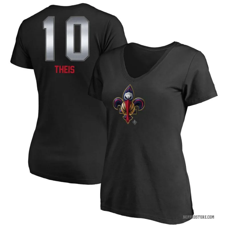 Daniel Theis Women's Black New Orleans Pelicans Midnight Mascot T-Shirt