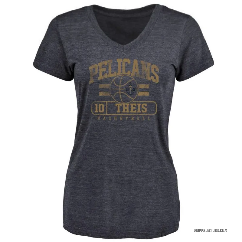 Daniel Theis Women's Navy New Orleans Pelicans Baseline T-Shirt