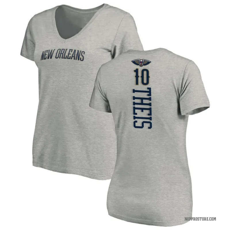 Daniel Theis Women's New Orleans Pelicans Ash Backer T-Shirt