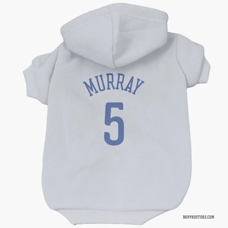 Dejounte Murray  Blue New Orleans Pelicans   White  Cat & Dog Pet Hoodie