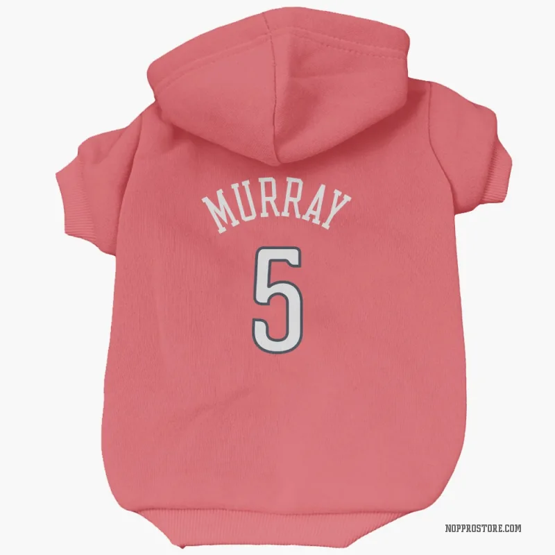Dejounte Murray  Red New Orleans Pelicans  Cat & Dog Pet Hoodie