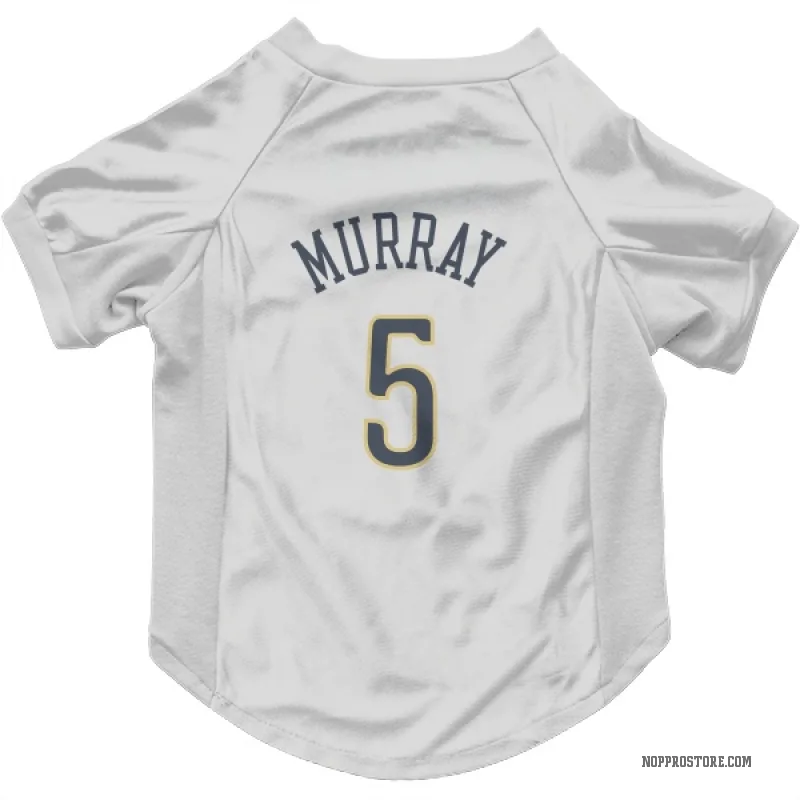 Dejounte Murray  White New Orleans Pelicans  Cat & Dog Pet Jersey