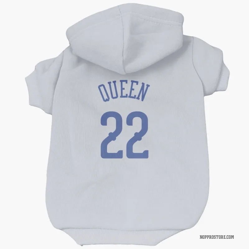 Derik Queen  Blue New Orleans Pelicans   White  Cat & Dog Pet Hoodie