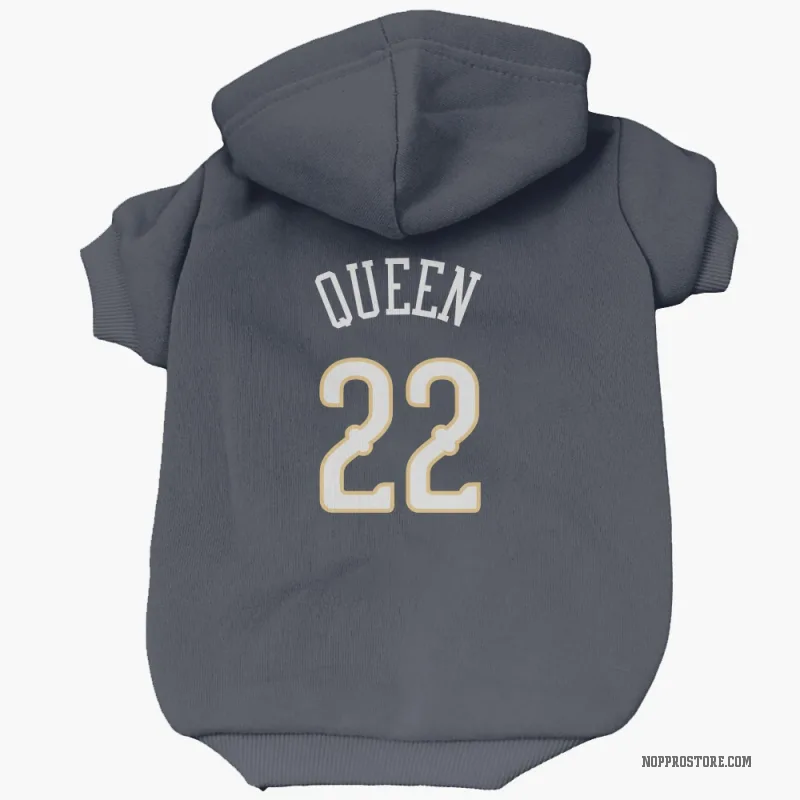 Derik Queen  Navy New Orleans Pelicans  Cat & Dog Pet Hoodie