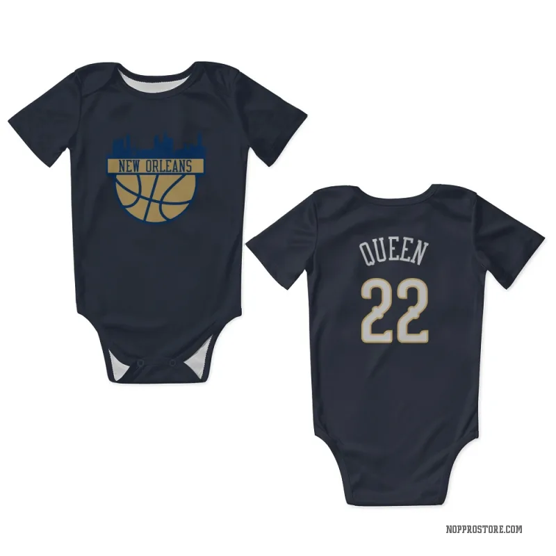 Derik Queen  Navy New Orleans Pelicans  Newborn & Infant Bodysuit