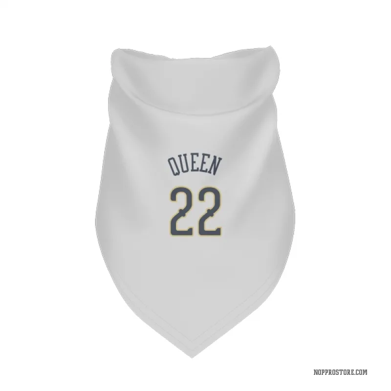 Derik Queen  White New Orleans Pelicans  Cat & Dog Pet Bandana