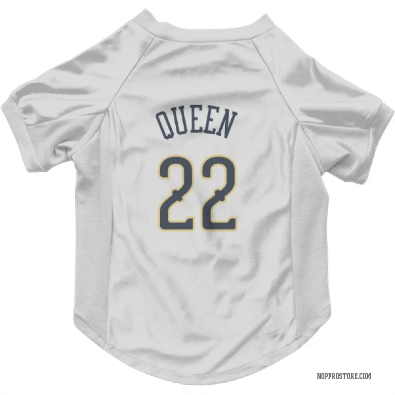 Derik Queen  White New Orleans Pelicans  Cat & Dog Pet Jersey