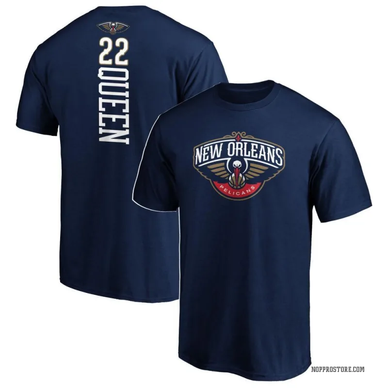 Derik Queen Youth Navy New Orleans Pelicans Backer T-Shirt