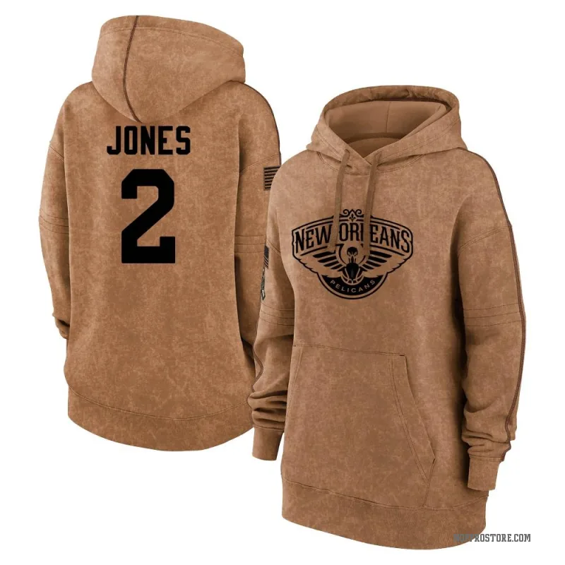 Herbert Jones Women's Brown New Orleans Pelicans 2023 Salute to Service Pullover Hoodie