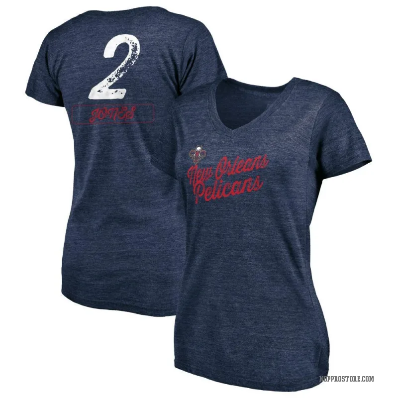 Herbert Jones Women's Navy New Orleans Pelicans Sideline V-Neck T-Shirt