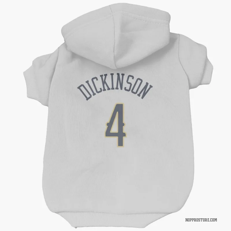 Hunter Dickinson  White New Orleans Pelicans  Cat & Dog Pet Hoodie