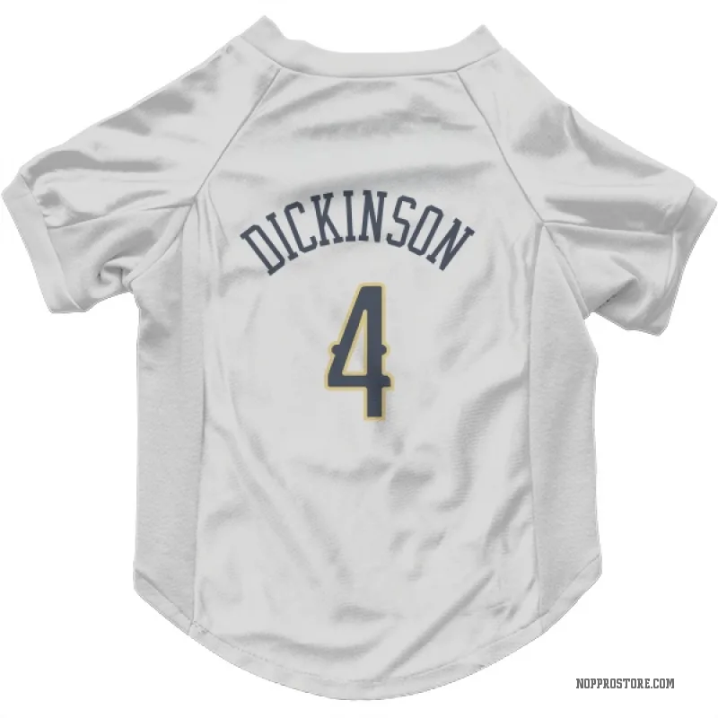 Hunter Dickinson  White New Orleans Pelicans  Cat & Dog Pet Jersey