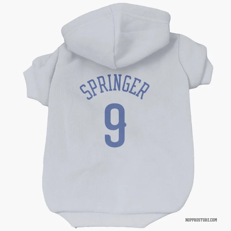 Jaden Springer  Blue New Orleans Pelicans   White  Cat & Dog Pet Hoodie