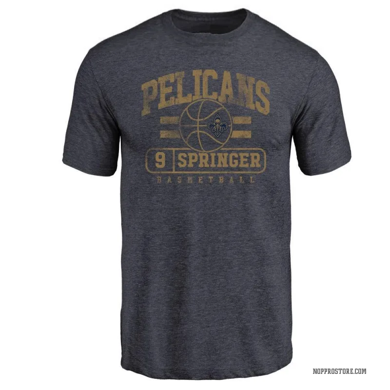 Jaden Springer Men's Navy New Orleans Pelicans Baseline T-Shirt