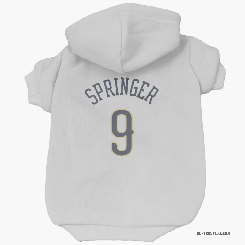 Jaden Springer  White New Orleans Pelicans  Cat & Dog Pet Hoodie