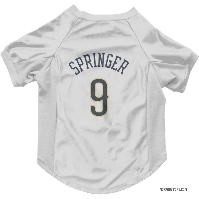 Jaden Springer  White New Orleans Pelicans  Cat & Dog Pet Jersey