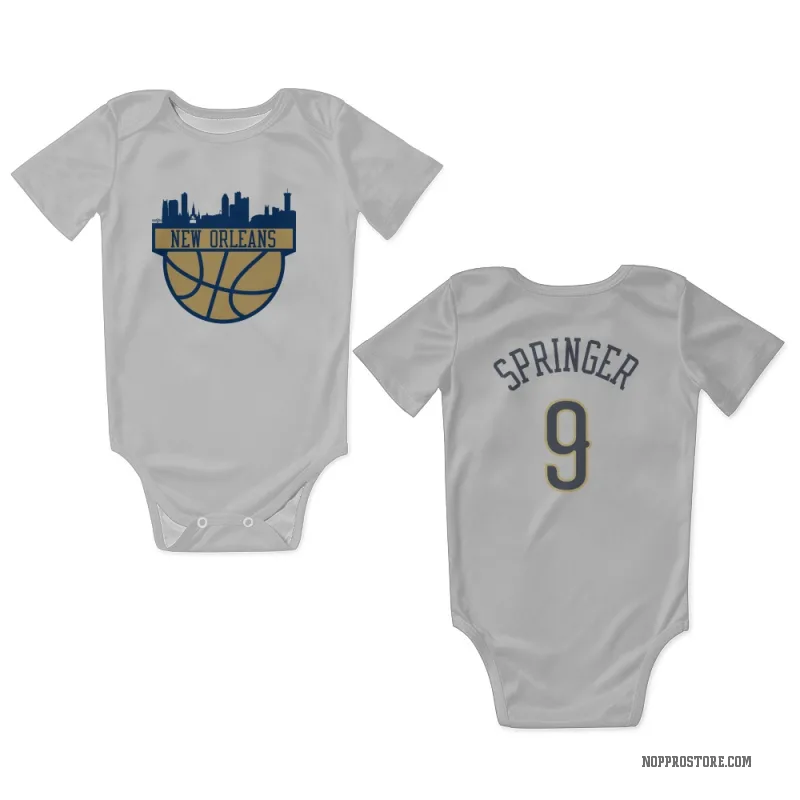 Jaden Springer  White New Orleans Pelicans  Newborn & Infant Bodysuit