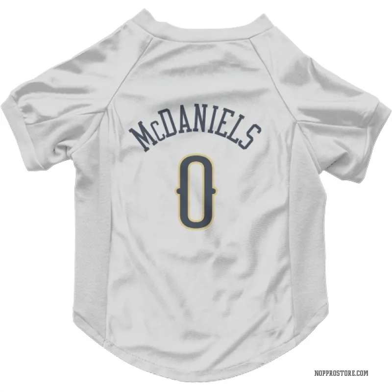 Jalen McDaniels  White New Orleans Pelicans  Cat & Dog Pet Jersey