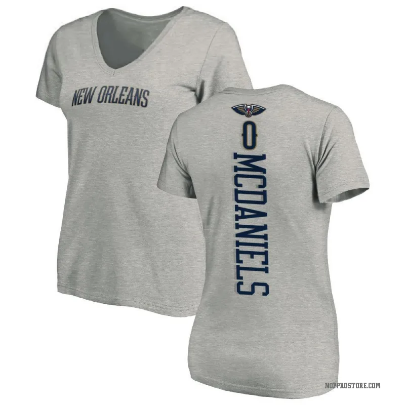 Jalen McDaniels Women's New Orleans Pelicans Ash Backer T-Shirt