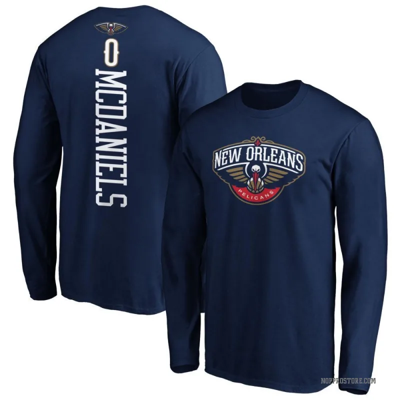 Jalen McDaniels Youth Navy New Orleans Pelicans Backer Long Sleeve T-Shirt