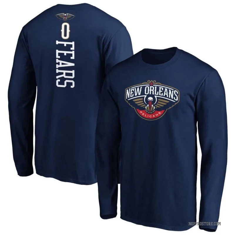 Jeremiah Fears Men's Navy New Orleans Pelicans Backer Long Sleeve T-Shirt