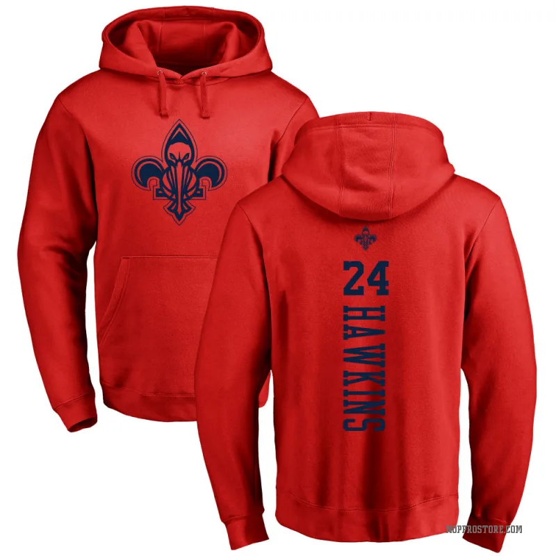 Jordan Hawkins Men's Red New Orleans Pelicans Branded One Color Backer Pullover Hoodie
