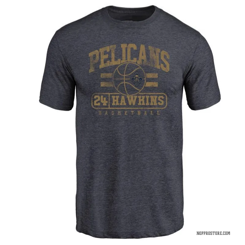 Jordan Hawkins Youth Navy New Orleans Pelicans Baseline T-Shirt