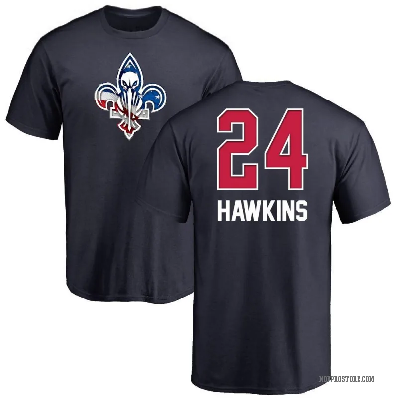Jordan Hawkins Youth Navy New Orleans Pelicans Name and Number Banner Wave T-Shirt