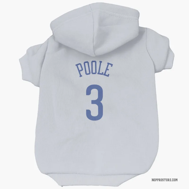 Jordan Poole  Blue New Orleans Pelicans   White  Cat & Dog Pet Hoodie