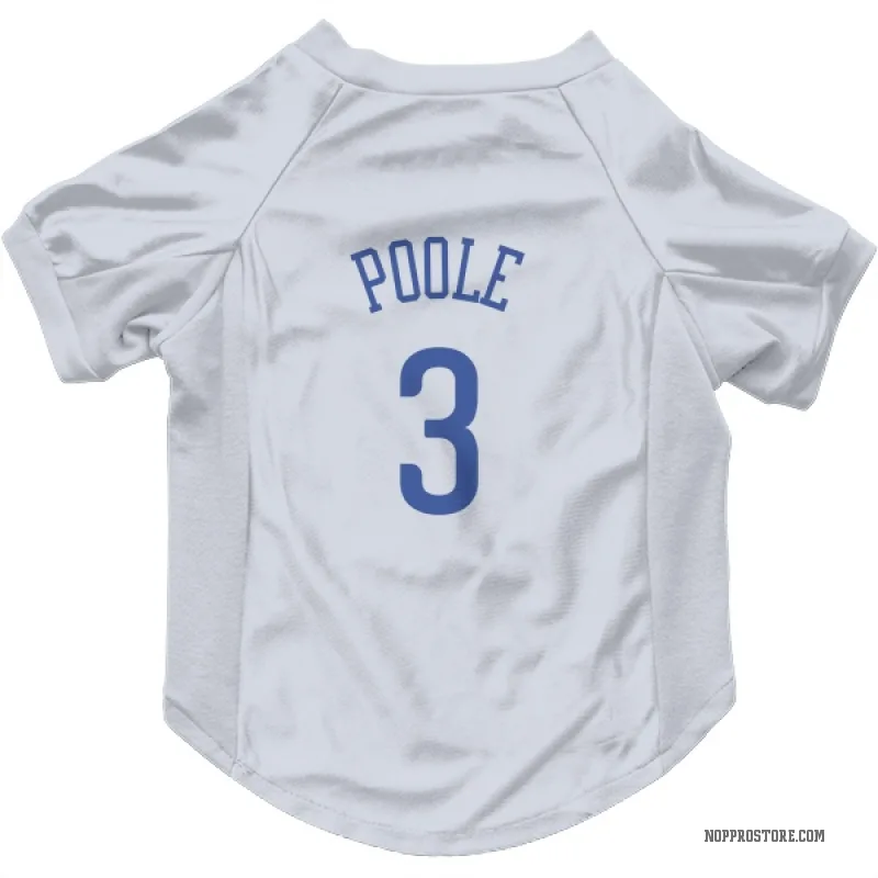Jordan Poole  Blue New Orleans Pelicans   White  Cat & Dog Pet Jersey