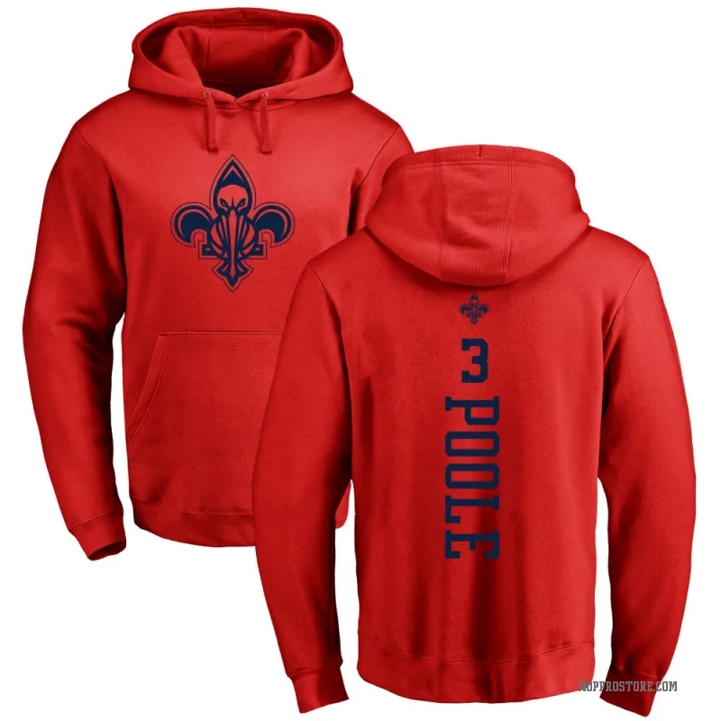 Jordan Poole Men's Red New Orleans Pelicans Branded One Color Backer Pullover Hoodie