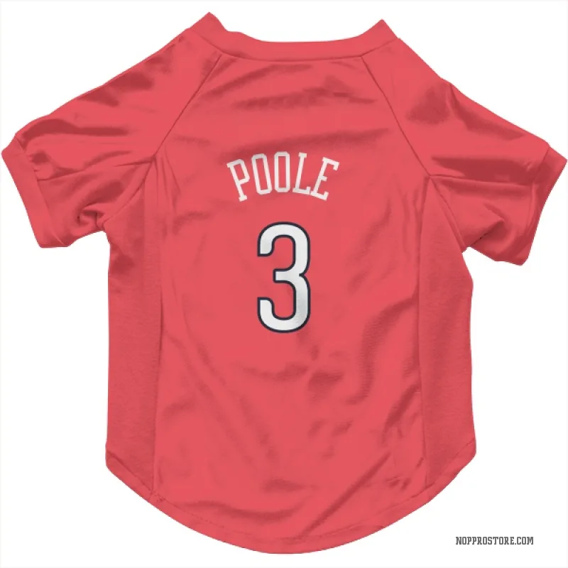 Jordan Poole  Red New Orleans Pelicans  Cat & Dog Pet Jersey