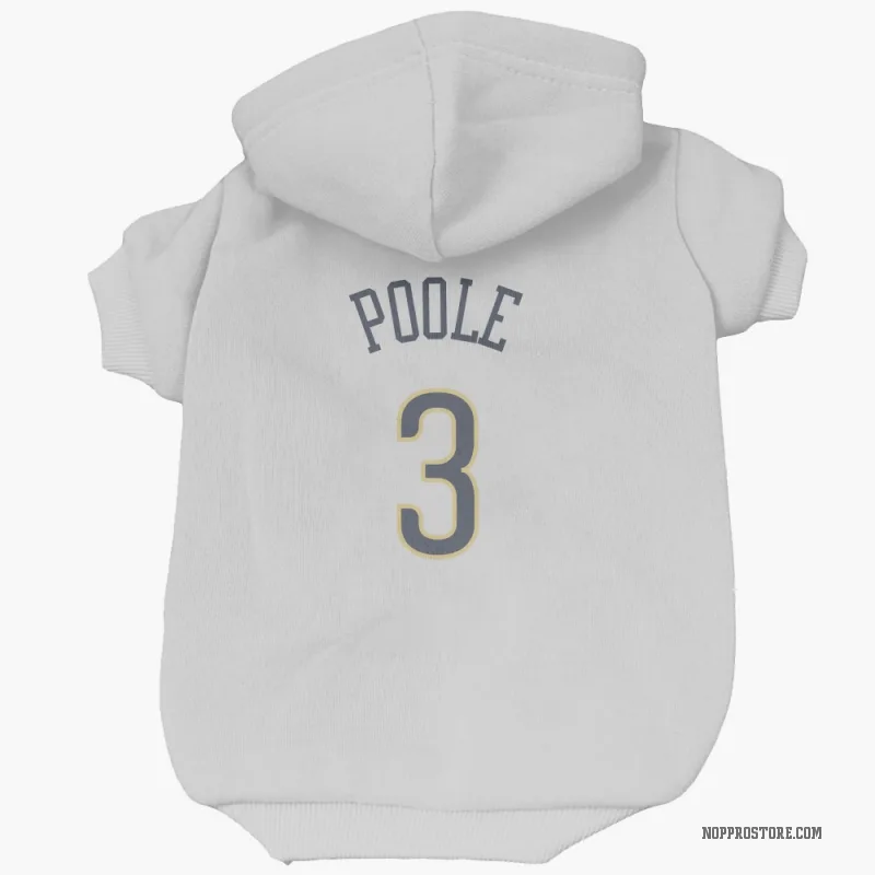 Jordan Poole  White New Orleans Pelicans  Cat & Dog Pet Hoodie