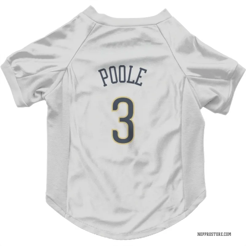 Jordan Poole  White New Orleans Pelicans  Cat & Dog Pet Jersey